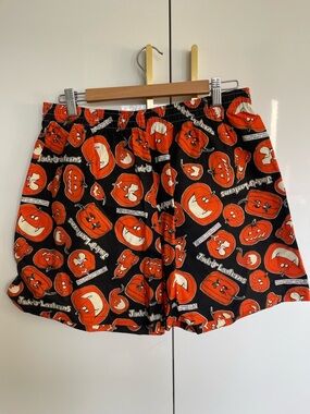 Men's Halloween Pumpkin Print Shorts